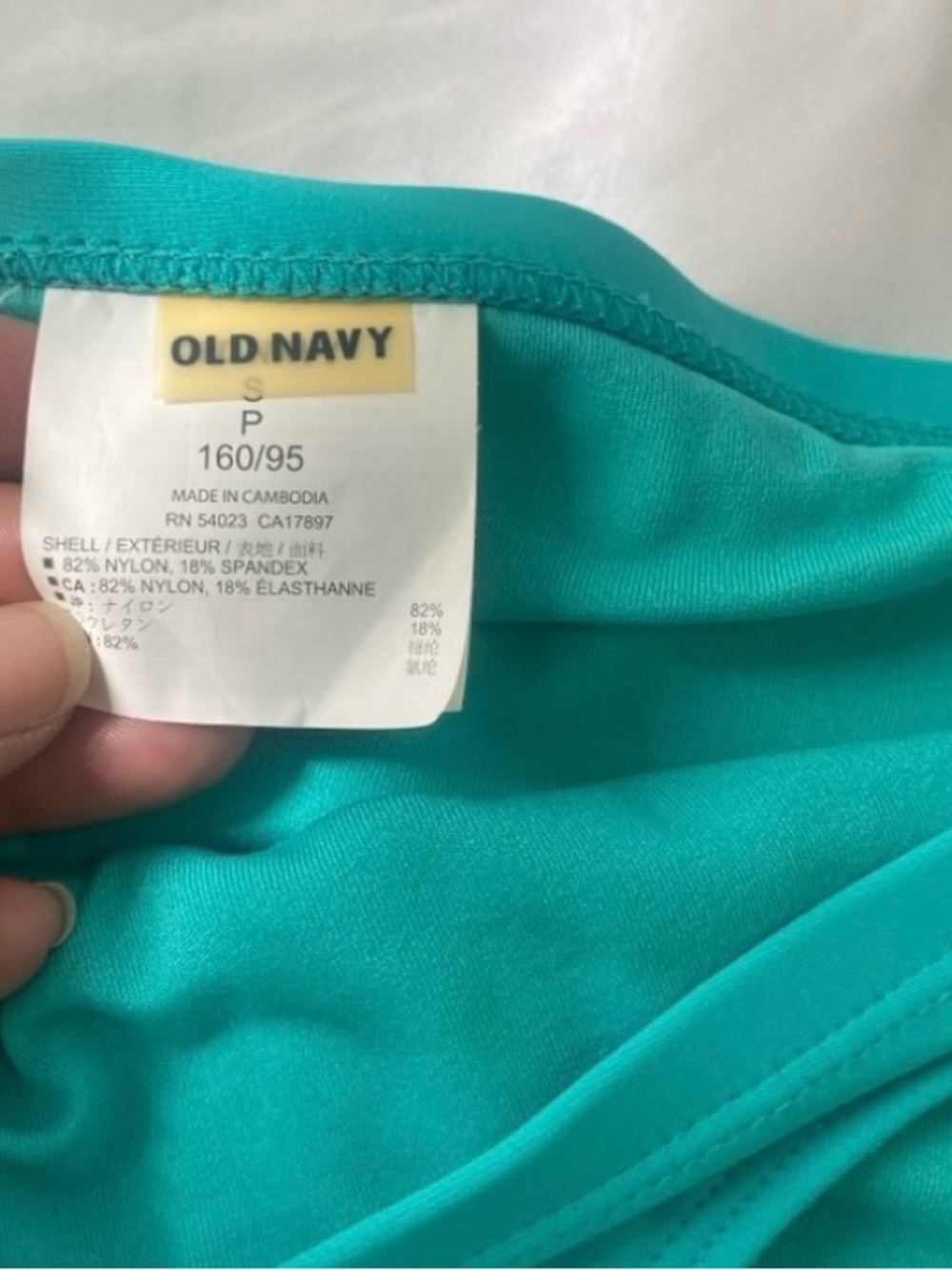 Old Navy Teal and Floral Triangle Bikini - Picture 3 of 4